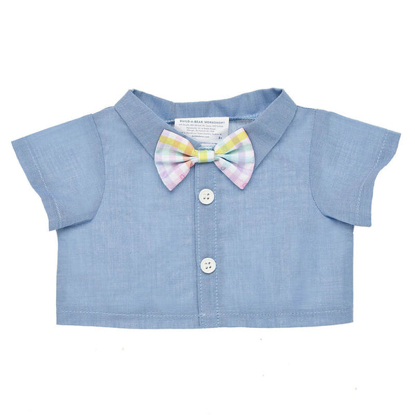 Chambray Shirt With Bow Tie